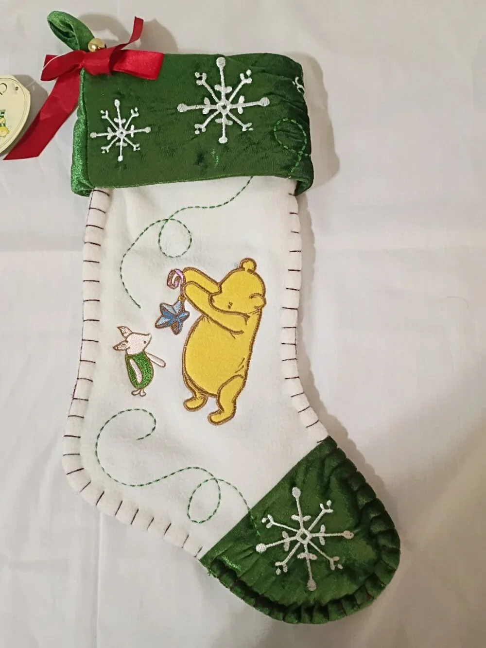 Vtg Disney Classic Pooh Christmas Stocking NWT 18